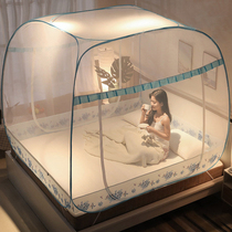  Foldable installation-free yurt mosquito net household 2021 new summer double fall-proof princess wind encrypted pattern account