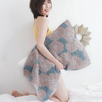  Pillow towel pure cotton high-end European-style one-piece single cover towel non-slip full gauze simple Nordic 50x75