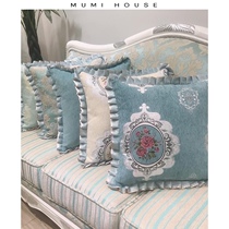  European-style car pillow cover waist pillow Modern sofa cushion cushion bag Jacquard nap pillow Bedside pillow can be customized