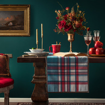  ALEX Christmas and New Year American red plaid tablecloth ins Nordic dining table cloth Custom TV cabinet coffee table cloth