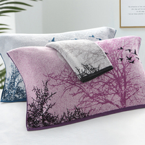  ALEX cotton pillow towel ink painting thickening soft high-end couple adult cotton pillow towel pair