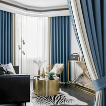 ALEX new Chinese curtains light luxury 2021 new lace stitching cotton and linen bedroom shading living room Nordic modern