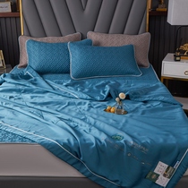  ALEX light luxury 60 Lenzing Tencel latex summer quilt bed mat pillowcase four-piece thin quilt Simple washed summer cool quilt