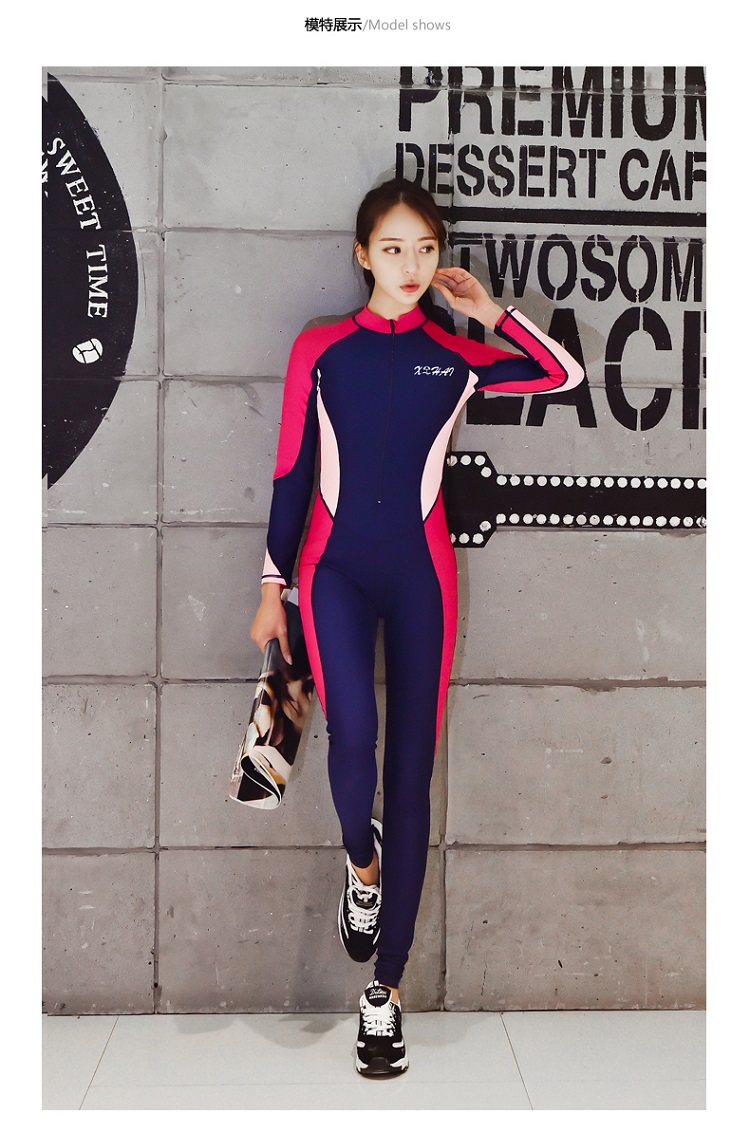 Quần áo chống nắng Hàn Quốc đồ bơi nữ chuyên nghiệp thể thao nhanh khô quần dài tay Xiêm snorkeling lướt sóng bảo thủ mùa xuân nóng bộ đồ bơi liền thân