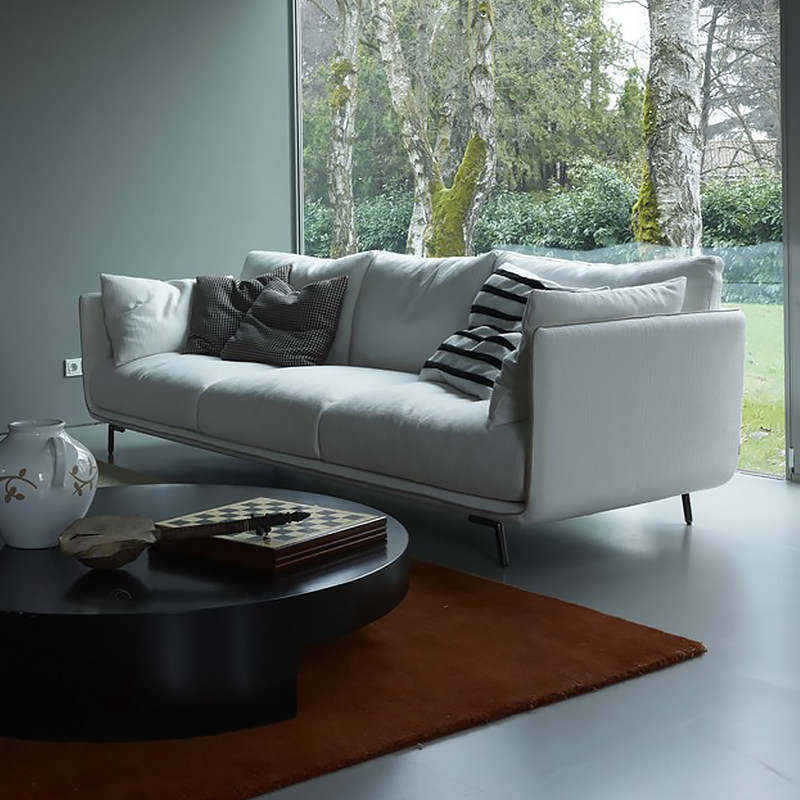 Wash-free technology cloth sofa simple modern Nordic small apartment straight cloth Italian luxury latex three or four people