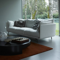 No-wash technology cloth sofa simple modern Nordic small apartment straight cloth art Italian light luxury latex three four people