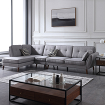 Nordic simple modern latex corner sofa living room small apartment l combination fabric sofa double triple