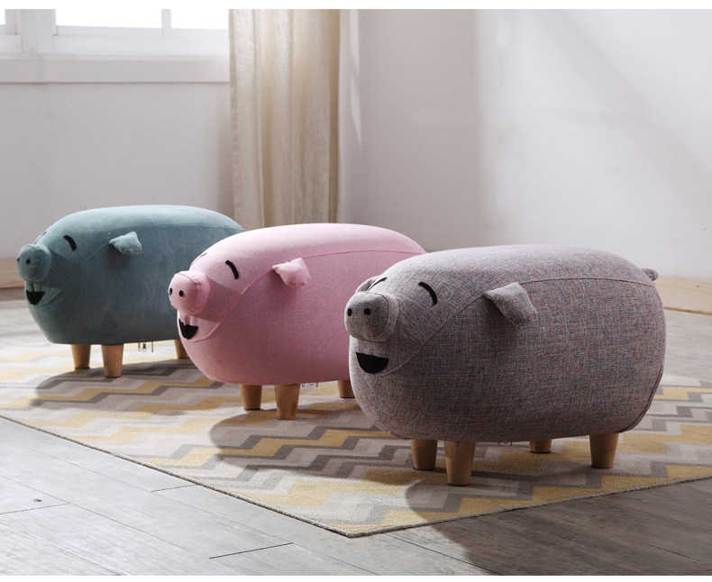 Changing shoes stool Home Creative personality Sofa Stool Small short stool Con small pig sitting stool cute and comfortable stool can be removed