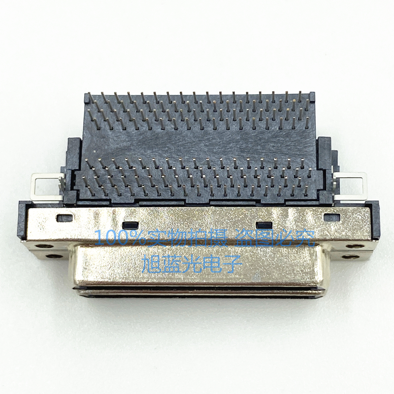 VHDCI68 Single-layer Female Adapter 90 Degree Plug-in Female Connector Description Image.This Product Can Be Found With The Tag Names 68 vhdci connector, Degree scsi connector, Male scsi connectors, Scsi cable adapters, Vhdci male connector