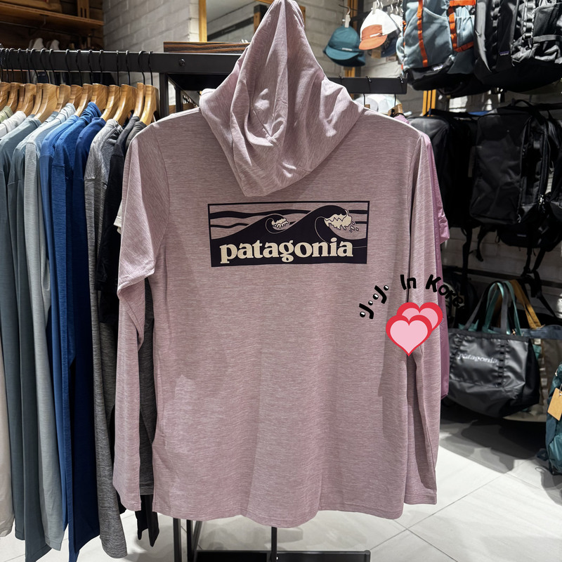 26 New Korean Brand Patagonia Cap Cool Daily Women's Hooded Quick-Dry Long Sleeve