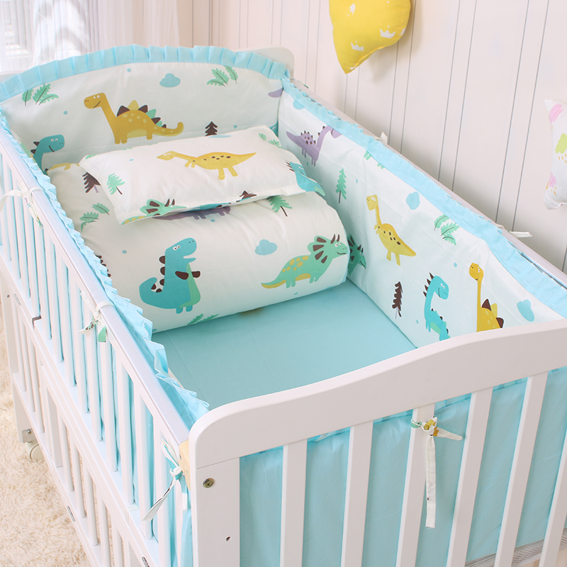 Bộ đồ giường cotton tùy chỉnh cho bé gói ba hoặc bốn miếng giường chống va chạm độc lập xung quanh tấm bông được đặt 4 tấm - Túi ngủ / Mat / Gối / Ded stuff túi ngủ cho bé sơ sinh