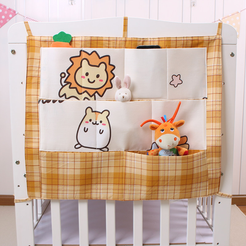 Crib Upper Supplies headboard Dogs Multi-contained storage Diaper Bag Bedside Hanging Bags Multifunction Full Cotton Set Hanging Bags