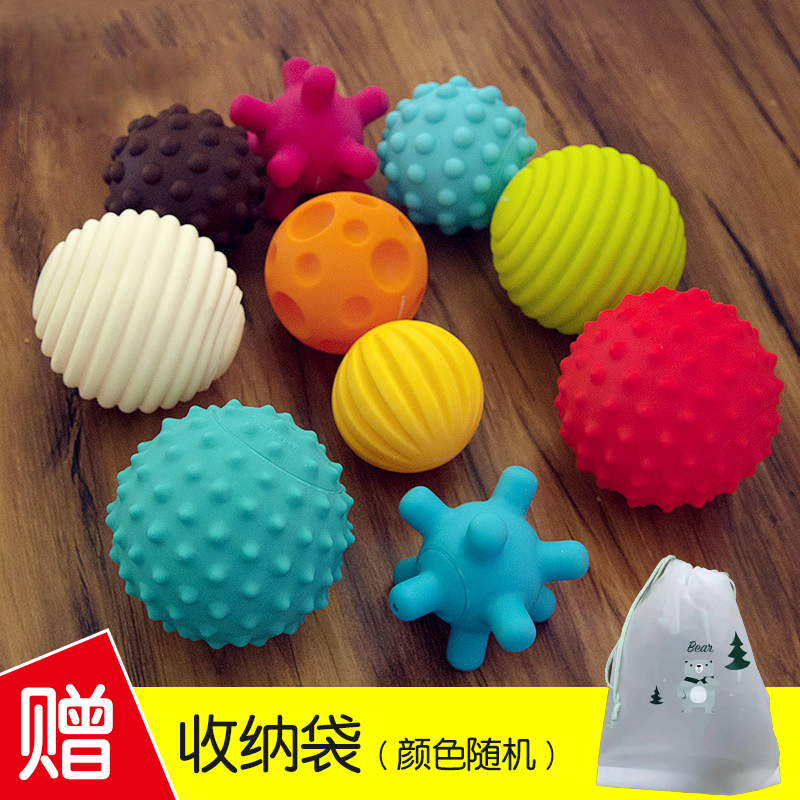 American infantino baby Tino baby hand grip ball Baby toy texture ball perception ball 3-6-12 months