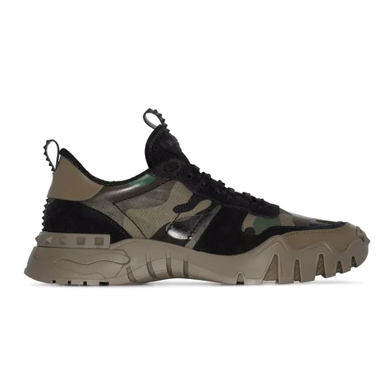 [Элитный] кроссовки Valentino 24SS камуфляж заклепки мужские спортивные UY2S0C88D