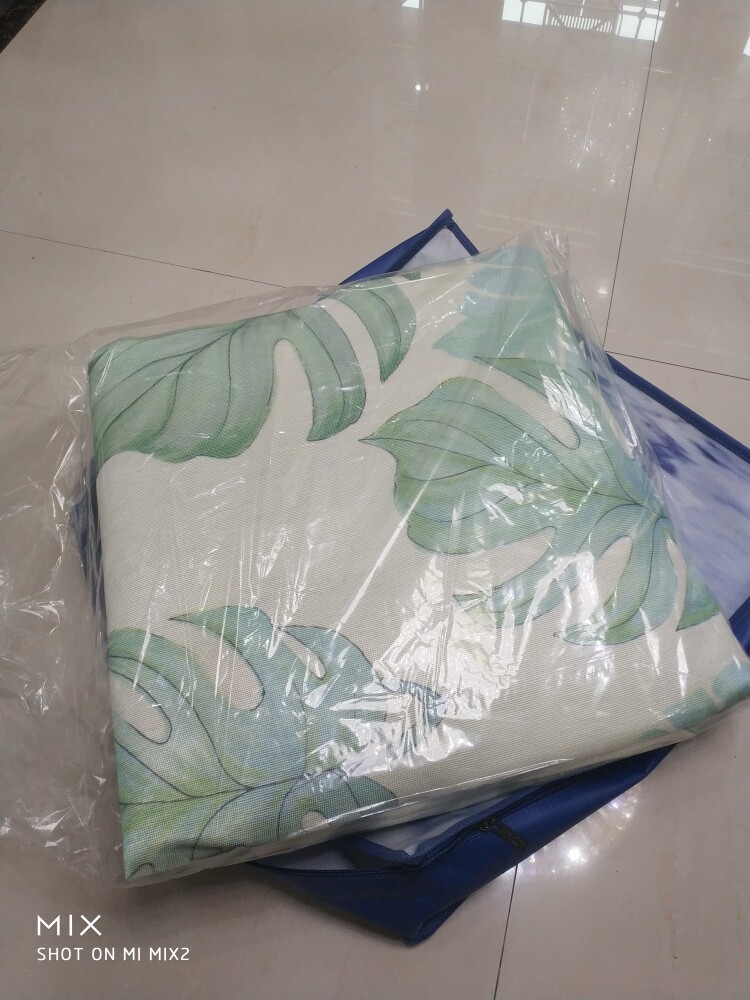 水星家纺印花冰丝席三件套