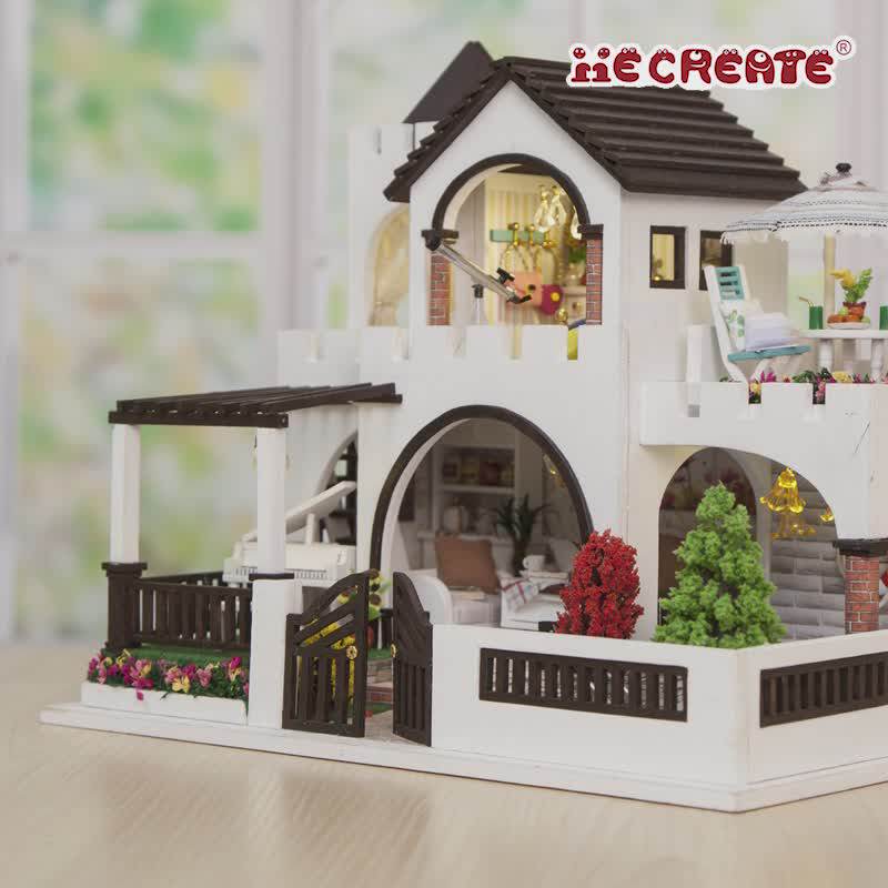 Diy Wooden Dollhouse Small Assembly Simple Wooden Doll House Buy