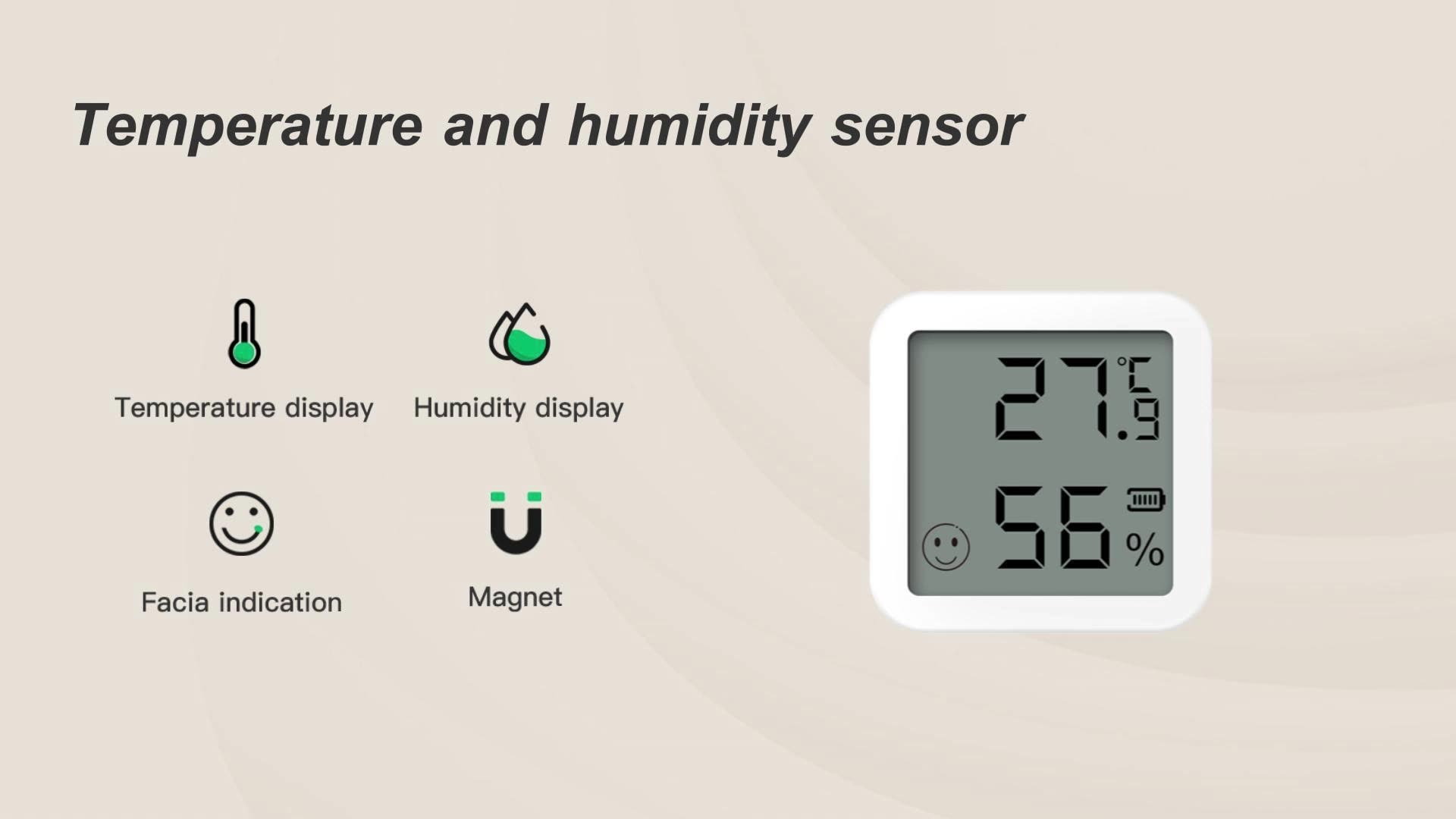Rsh Tuya Wifi Zigbee Ble Digital Thermometer Hygrometer Indoor Mini