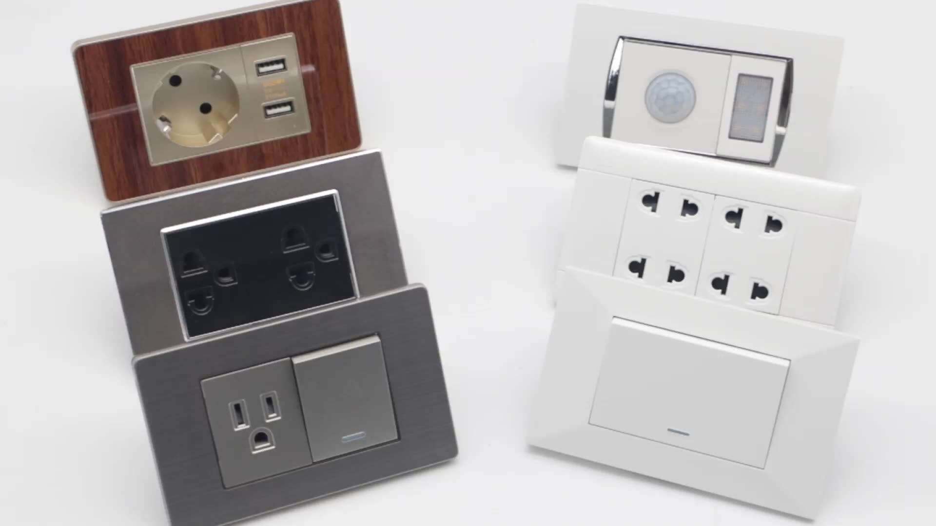 118 Series Usa 3 Gang Thin Design Light Modular Different Electric Wall