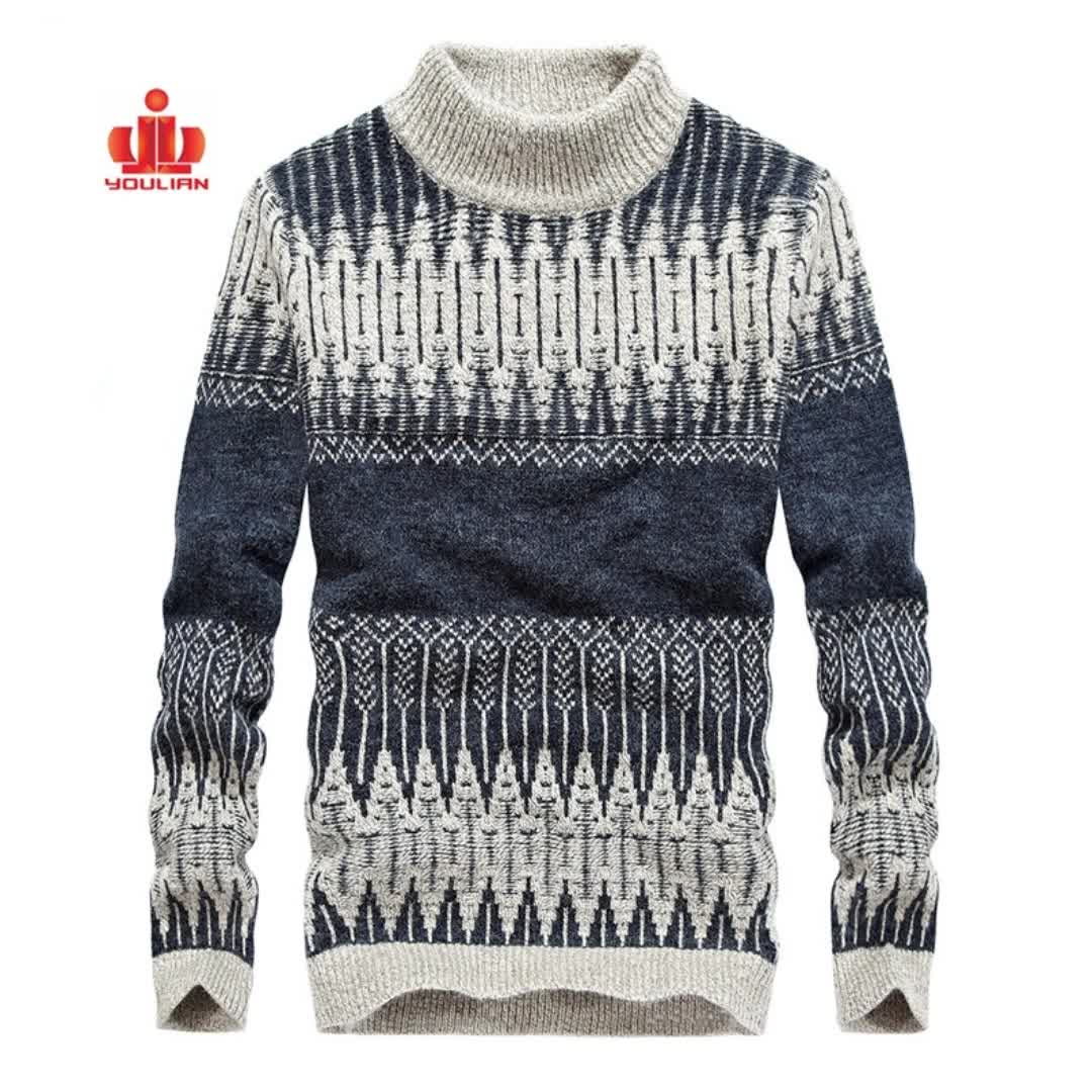 Long Sleeve Mock Knitted Turtle Neck High Neck Collar Mohair Wool ...