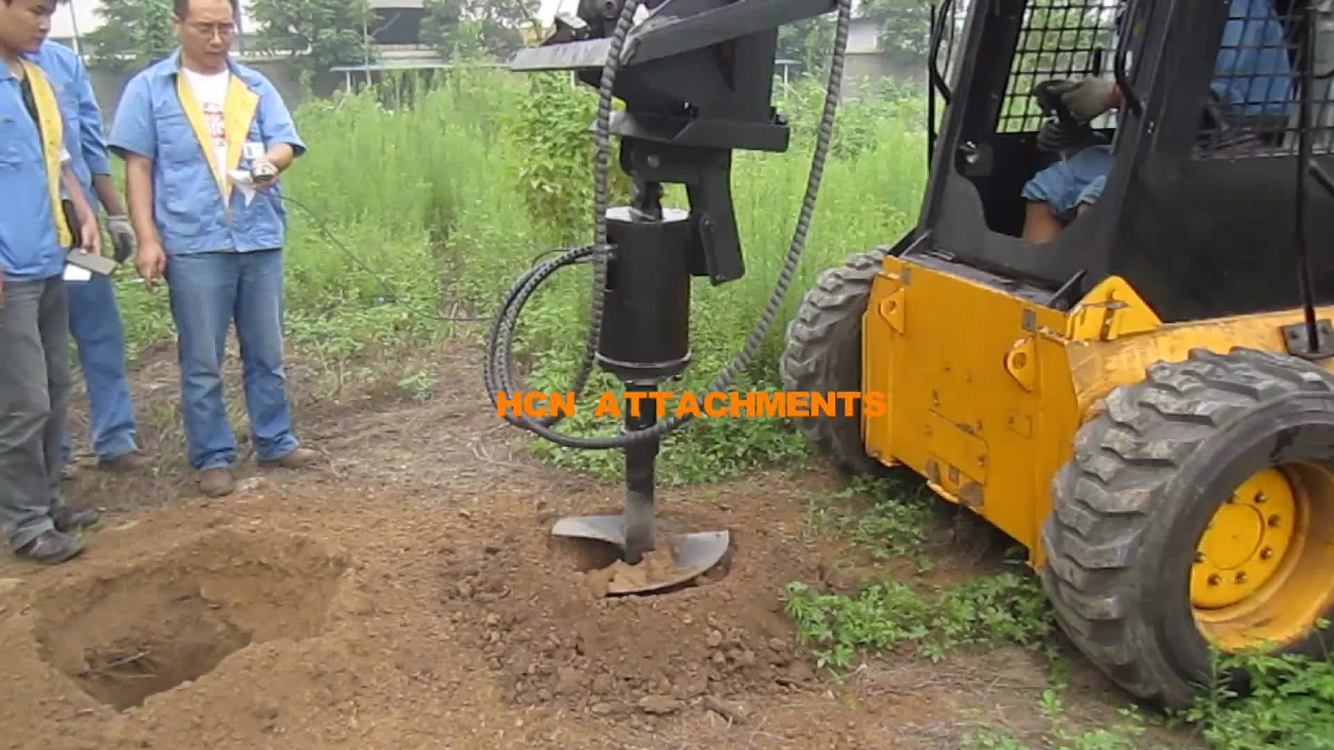 Hcn Brand 0510 Series Skid Steer Loader Mini Attachment Drilling Auger