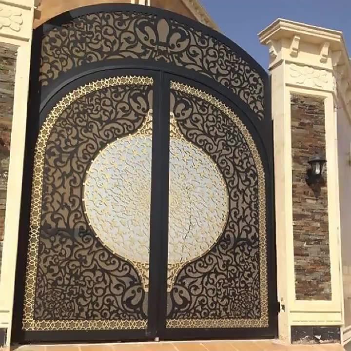 High Quality Wrought Iron Gate Design Simple Temple Gate Grill Design