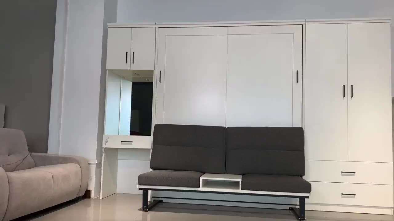 Living Room Folding Bed With Sofa And Murphy Bed With Storage