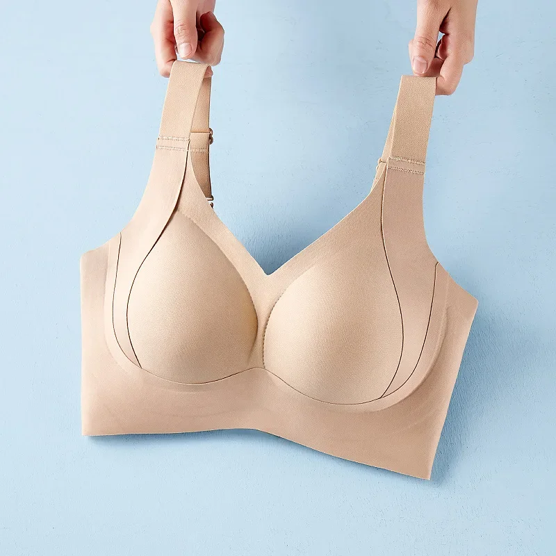 Light and thin underwear, supporting wireless bra, comfortable bra top, plus size