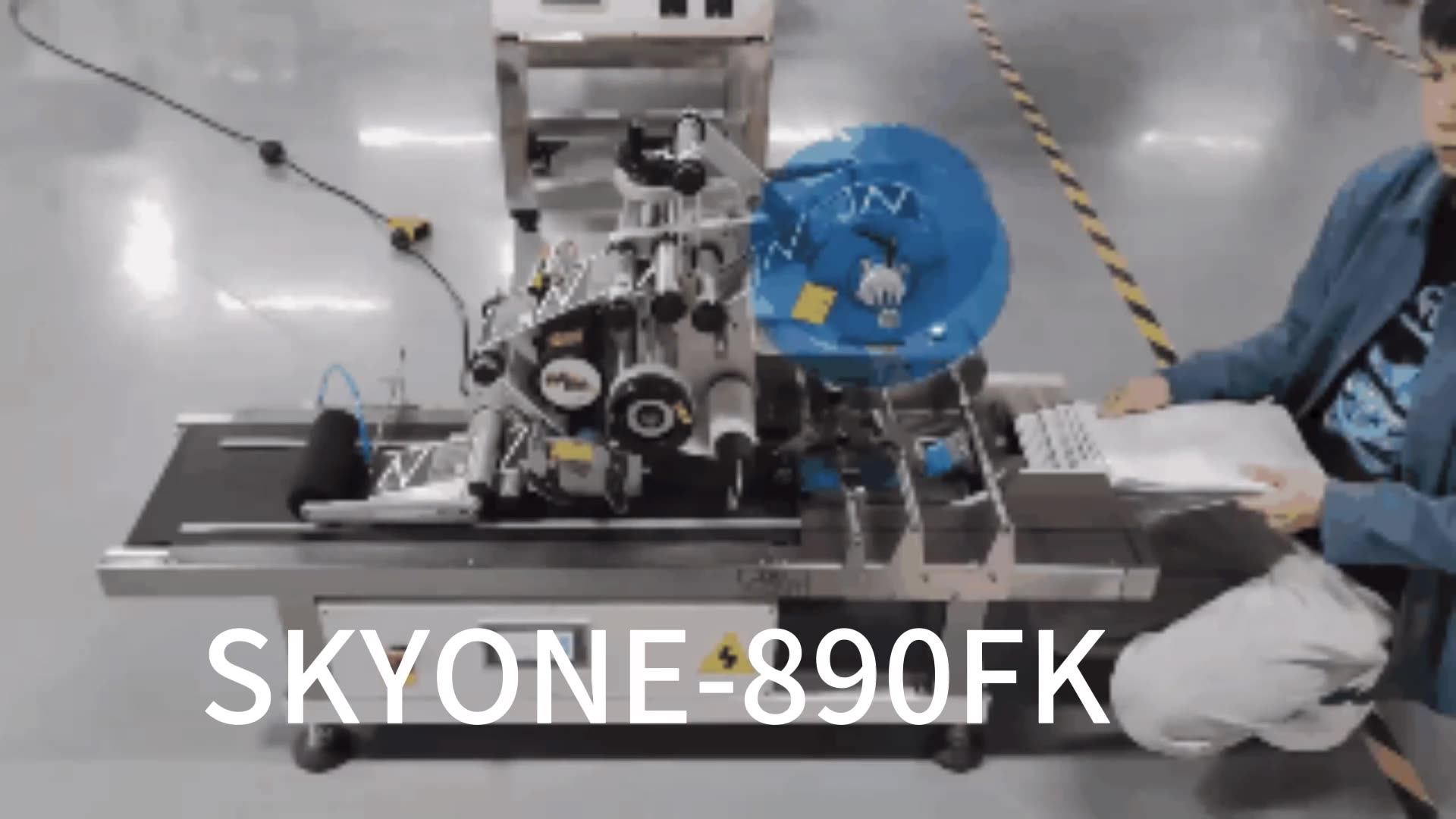 Skyone Automatic Feeder Label Applicator Sticker Flat Bag Mylar Pouch