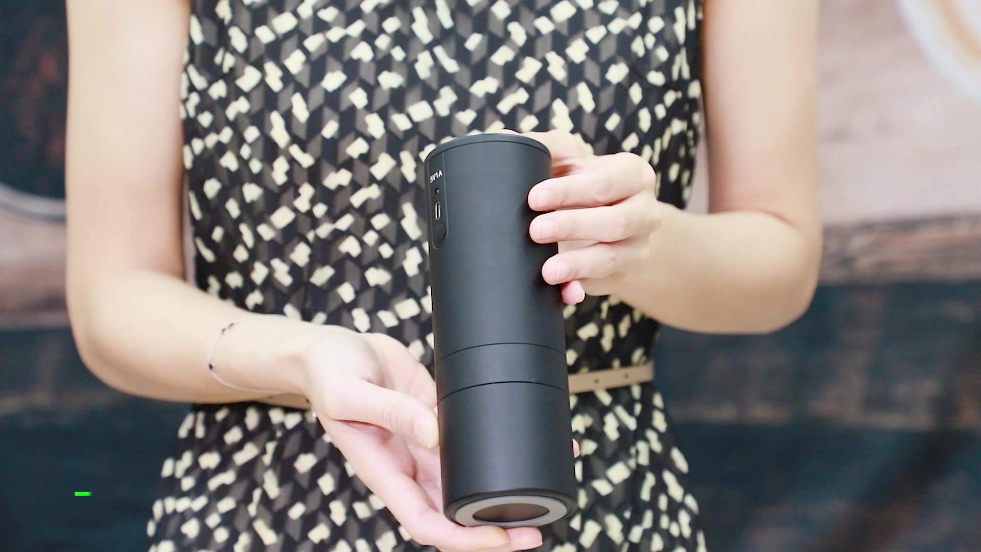 Portable Travel Espresso Coffee Maker Automatic Coffee Grinder Mixer