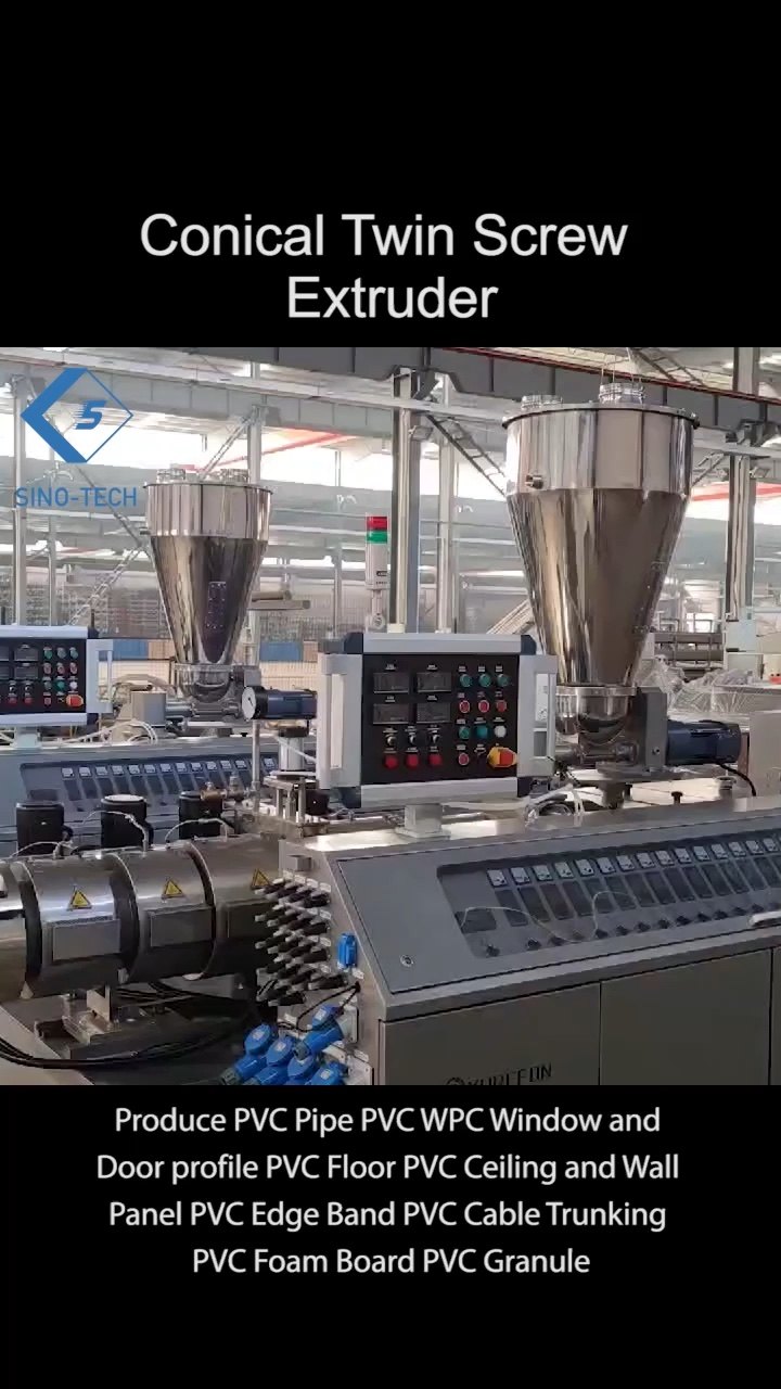 Plastic Pvc Upvc Twin Double Screw Extruder Extruders Extrusion Machine