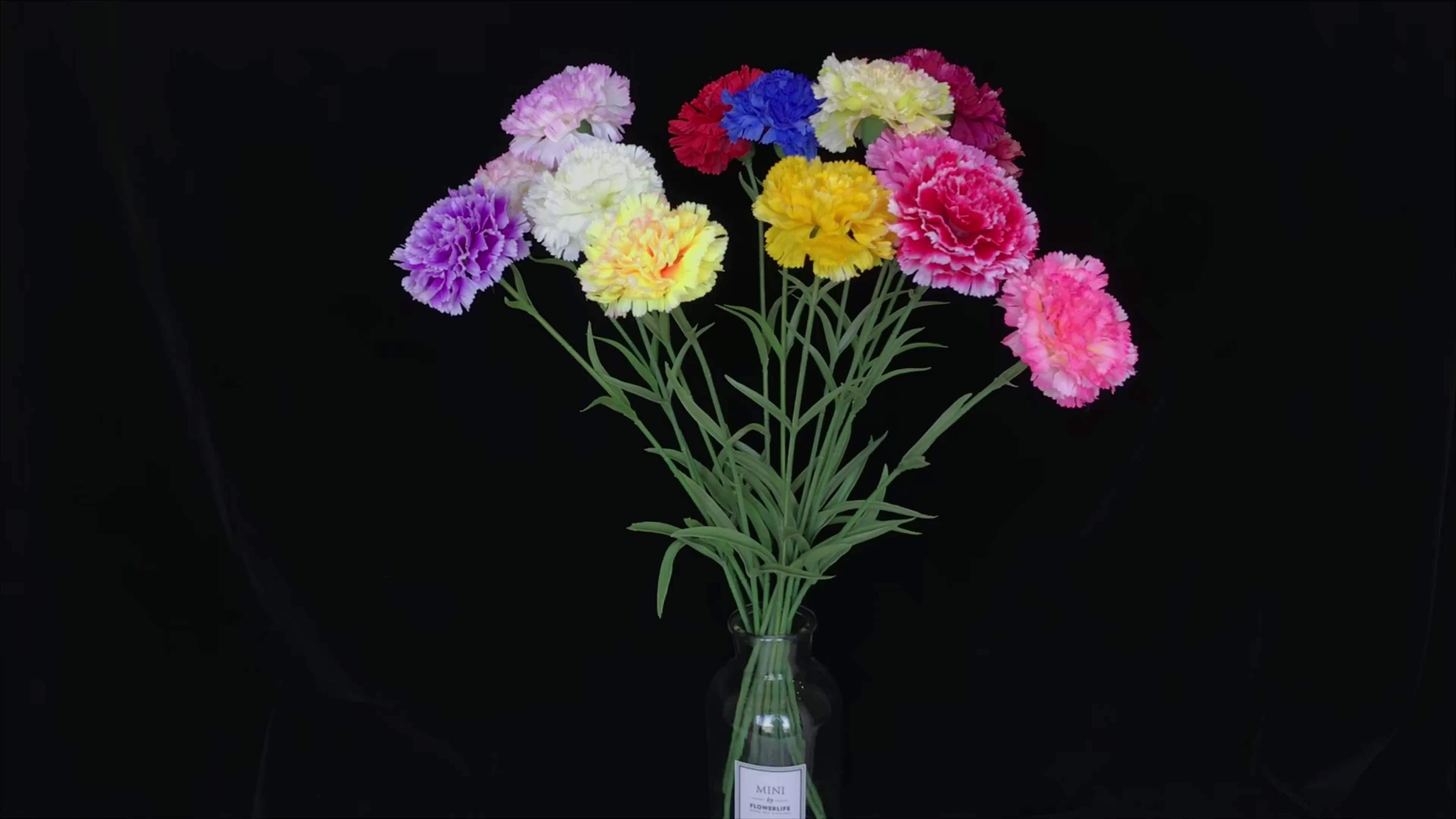 Isevian Wholesale Long Stem Flower Silk Single Carnation For Sale Buy