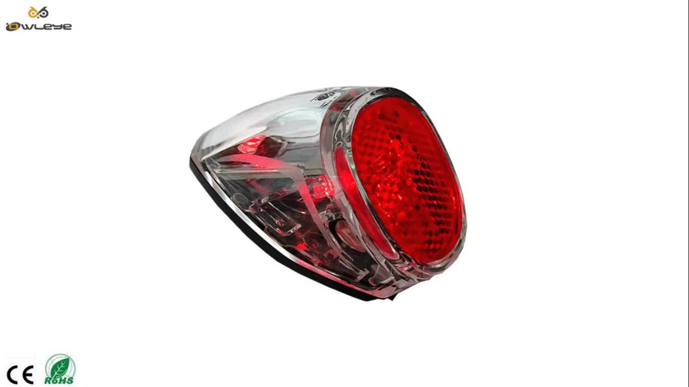 Solar Bicycle Back Blinking Light With Led And Reflector Hot Sale In