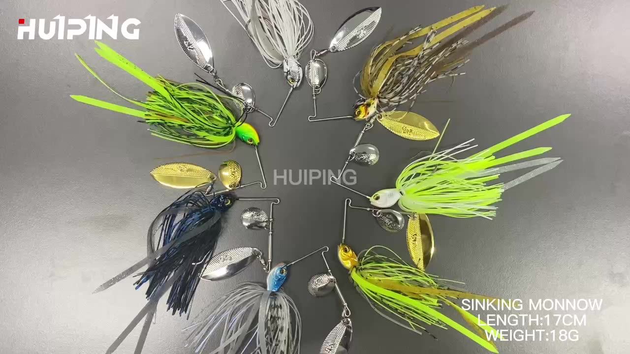 18g Rubber Jig Spinner Bait Blades Saltwater Lead Jig Head Fishing Bass Lures Spinner Rubber