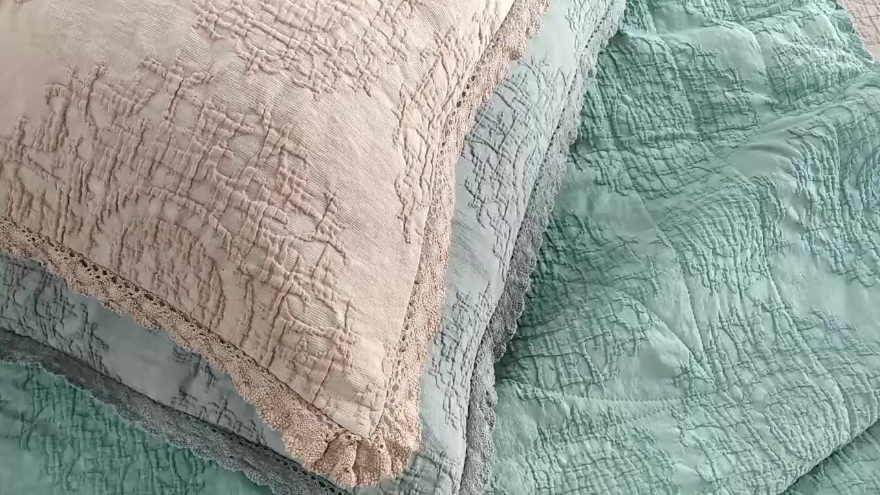 High Quality 100 Cotton Quilt Bedspread Set Luxury King Quilt Cover Set Jacquard Bedspread