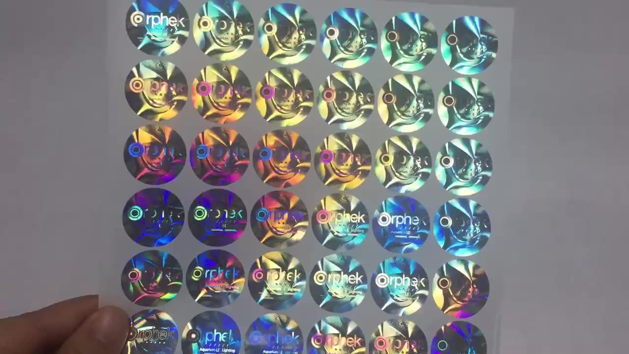 Custom Print Lasering Holographic Void Sticker Small Moq Security