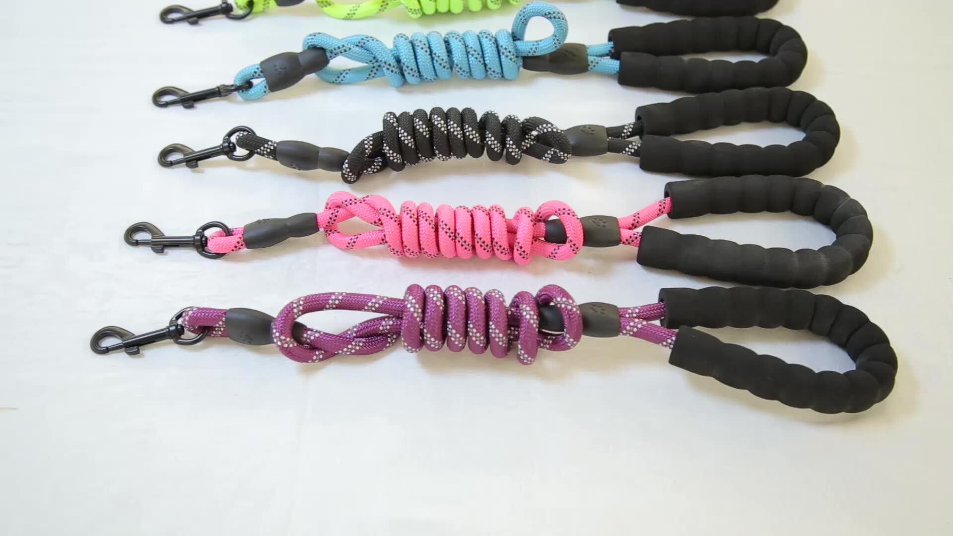 Heavy Duty Reflective Padded Handle Dog Nylon Leash Pet Leash Dog Leash