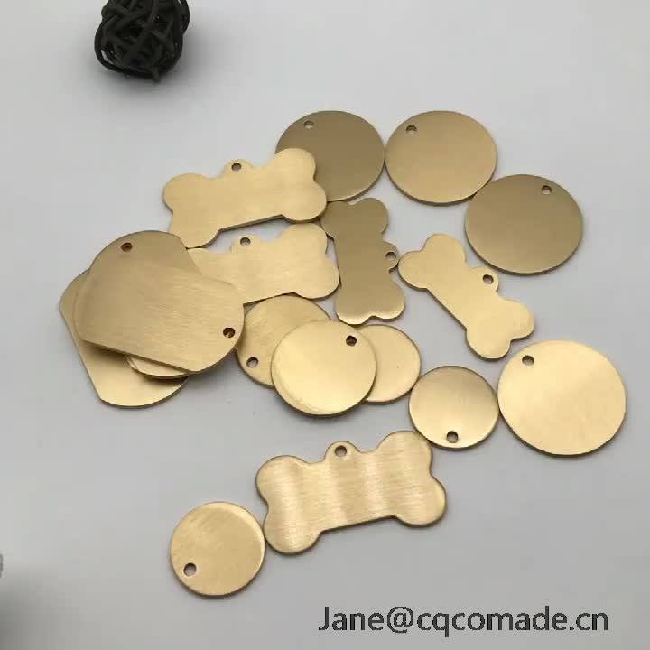Solid Brass Pet Tags Blank Brass Dog Tags Circle Tag Customized Buy