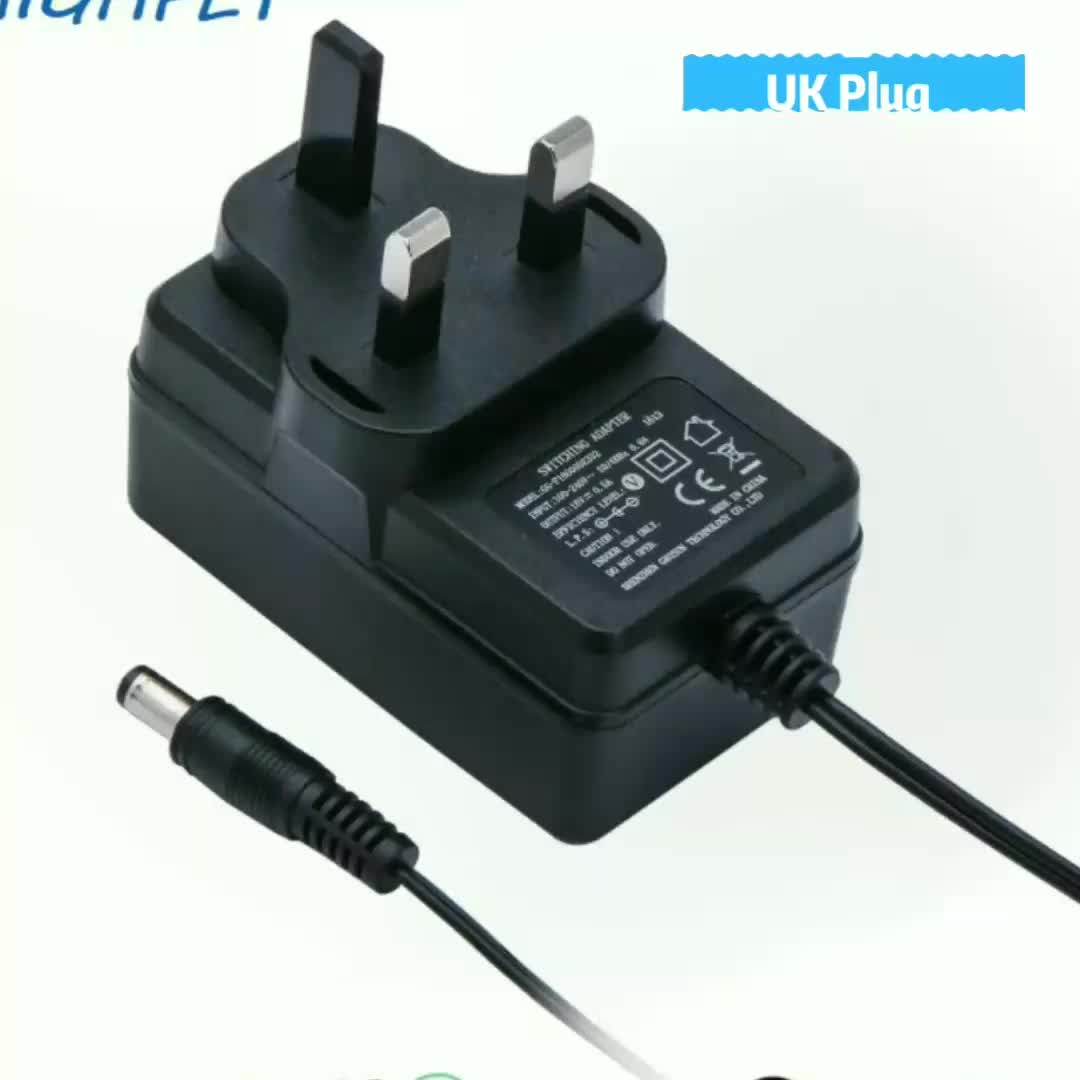 Uk Plug Switch Adaptor 100240v Ac Dc Switching Power Supply 12v 50ma