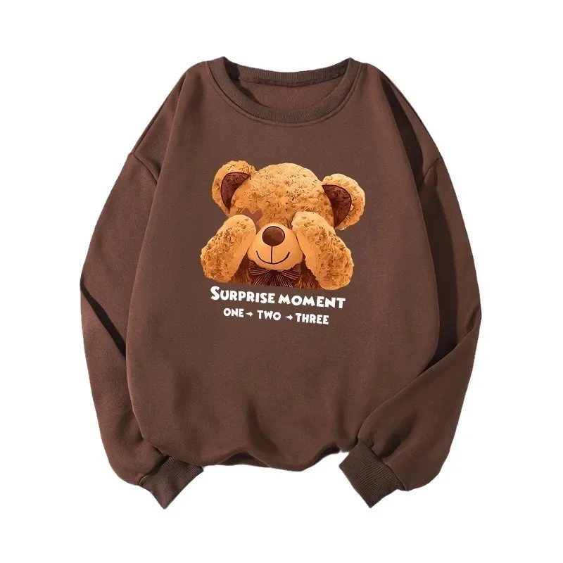 Amazon Autumn/Winter Women's V-Neck Fleece Hooded Sweatshirt with Round Neck Letter Print International Trade Sweatshirt for Women