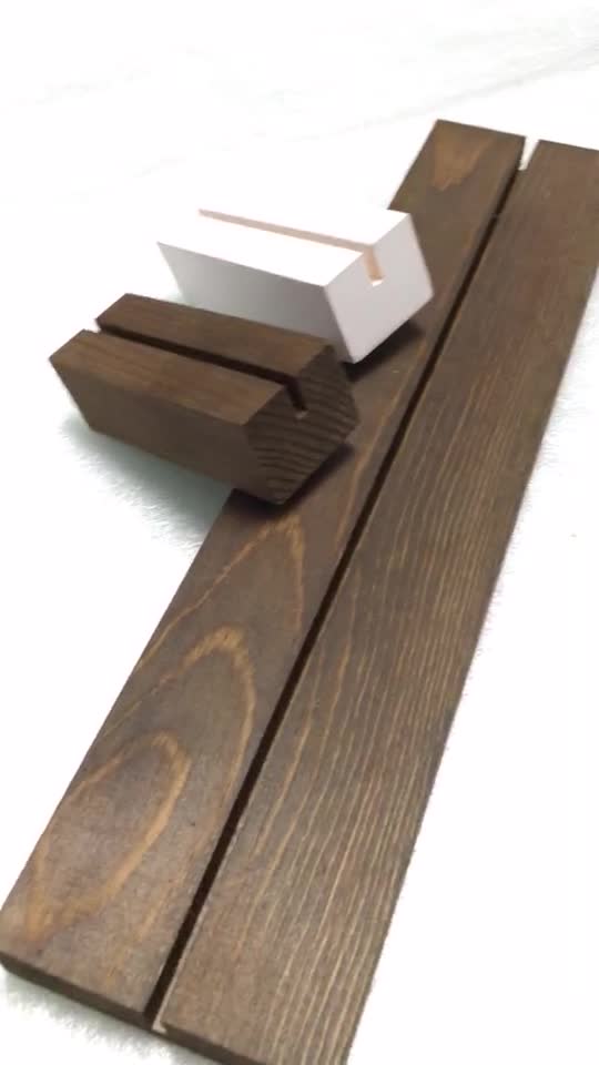 Unfinished Oak Table Menu Stand Card Holder With Slot Mini Wooden