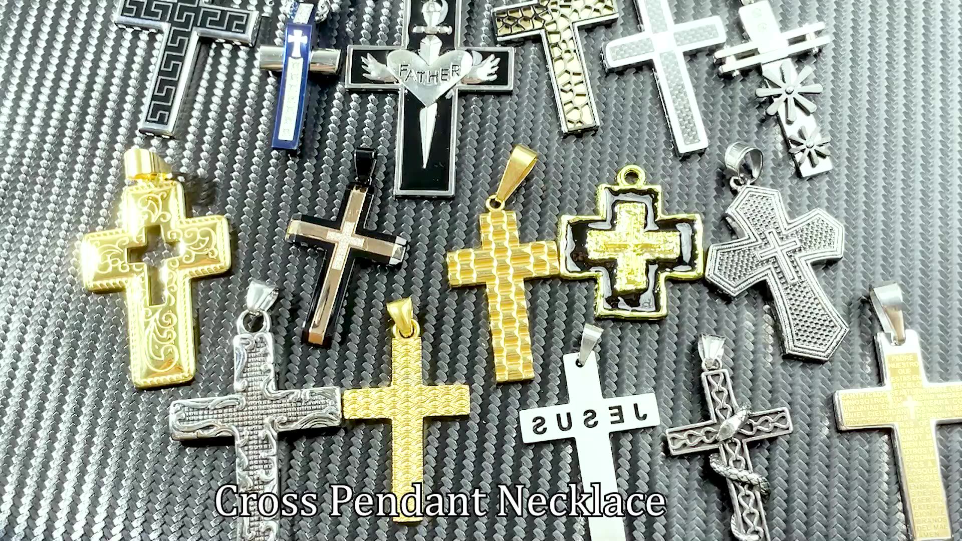 Collana Impermeabile Uomo Ursteel Collana Da Uomo Con Ciondolo A Forma Di Croce, In Regalo Per Padre O Marito