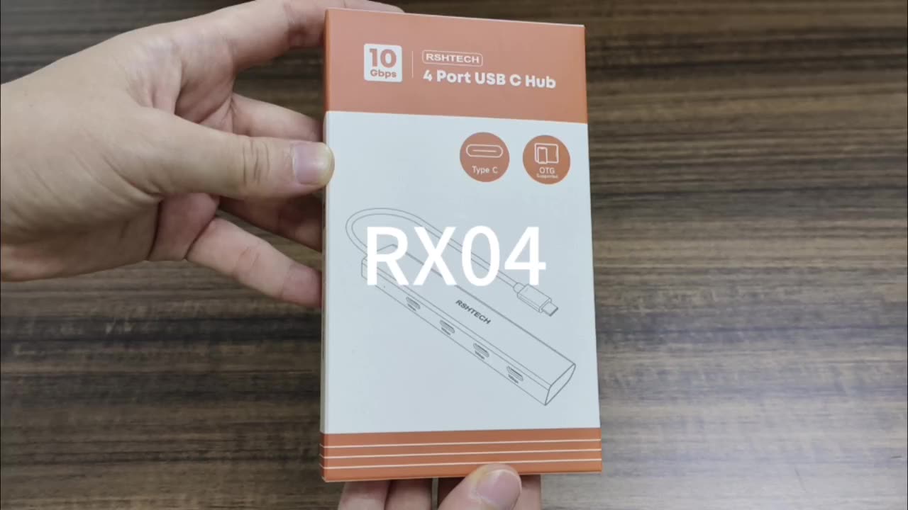Rshtech usb c type c 3 2 gen2 hub with 4 ports 4 in 1 10gbps usb hubs