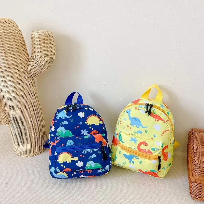 2022 summer new children's bag Oxford cloth cartoon dinosaur pattern backpack kindergarten baby schoolbag