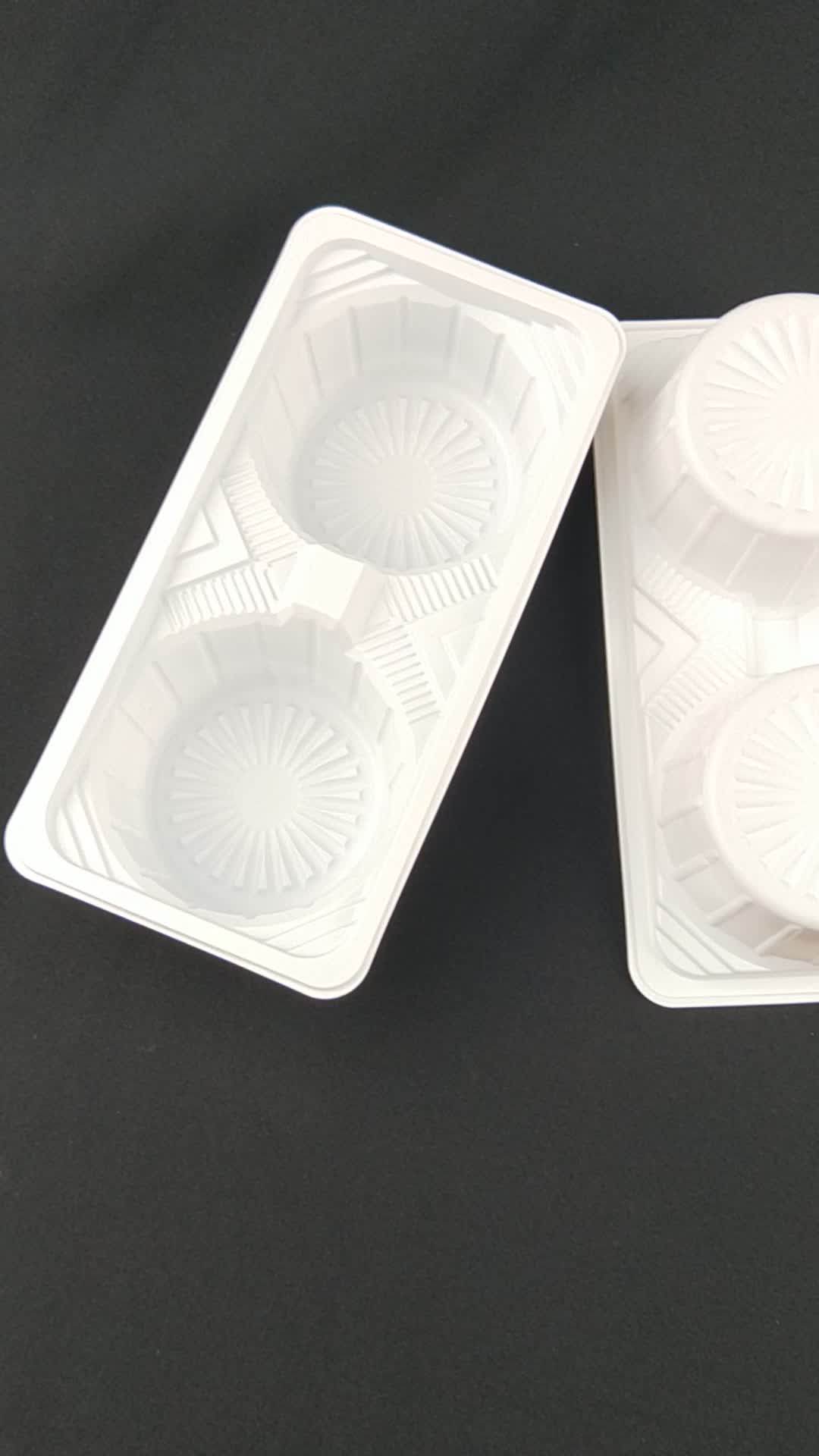 Vacuum Formed Disposable 2 Compartment Plastic Coffee Cup Tray Buy