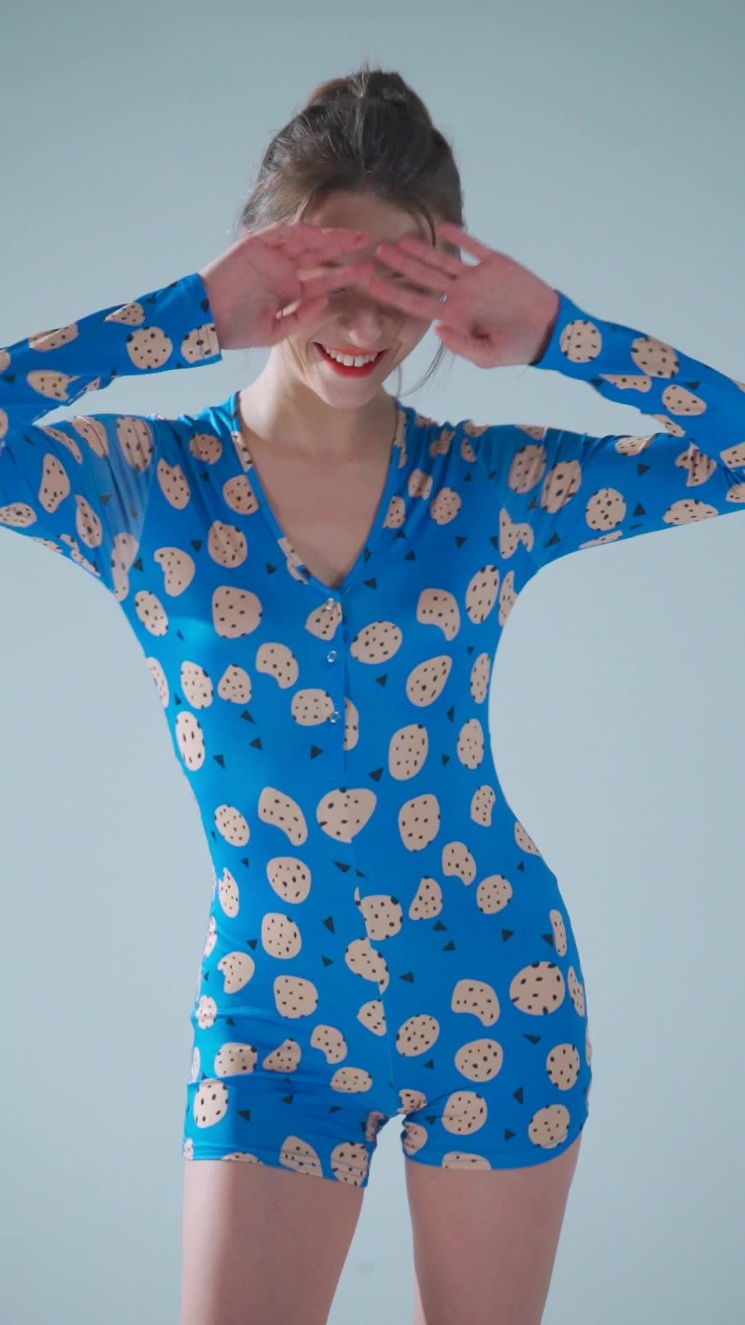 Custom Bodycon Stretchy Onesie Pajama For Women Adult Shorts Rompers Pj