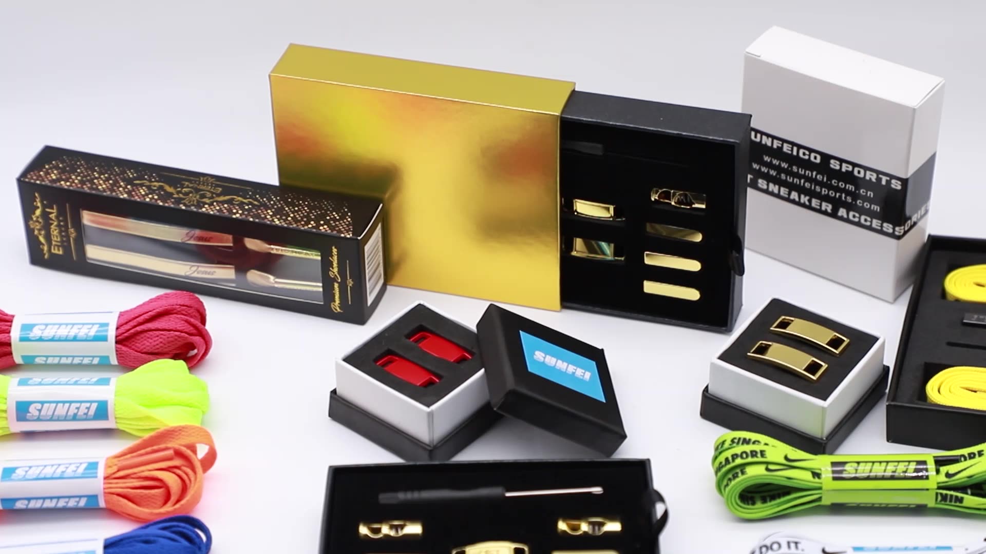Irun Luxury Box Package Sneaker Custom Logo Shoelaces Tag Charm For
