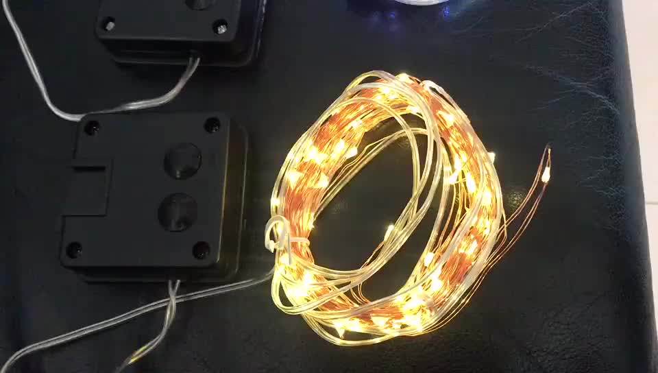 Super Bright Flashing Copper Christmas Lighting 6w 100 Led Solar String