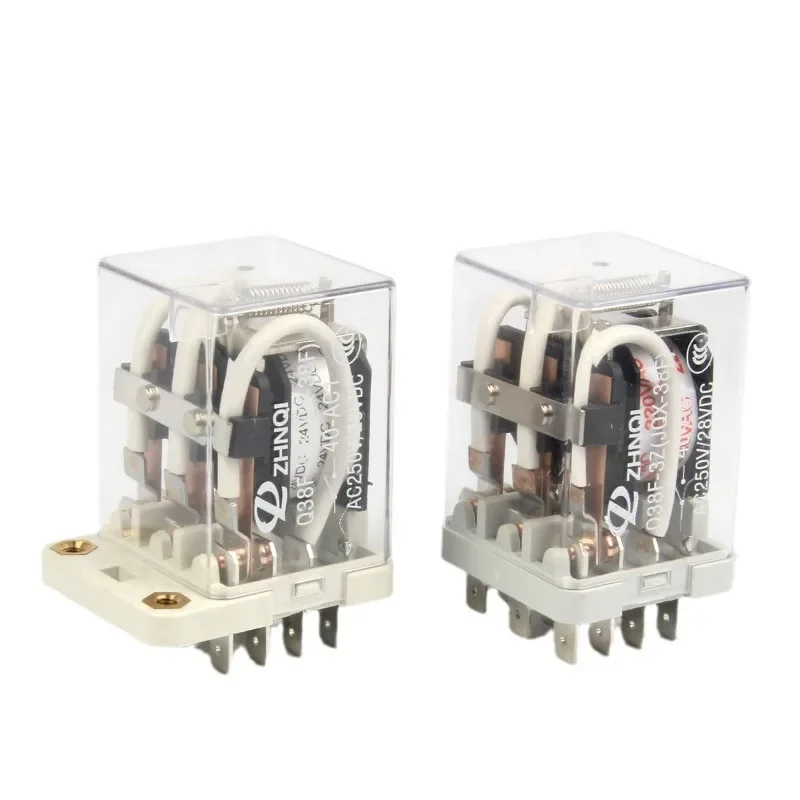 Supply JQX-38F high-power large current 40A intermediate relay band base AC 220/DC24/12V