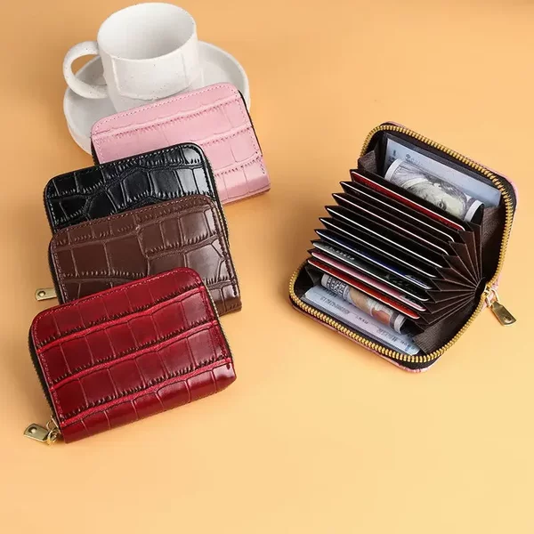 New zipper card holder niche women's driving license card holder multi-card large capacity small bag mini thin coin purse