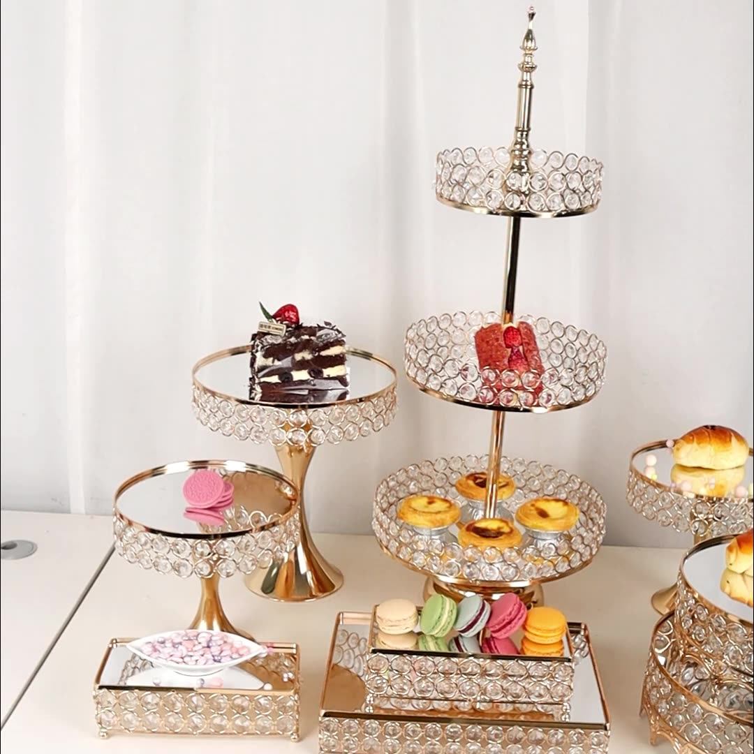 New Design Party Decorations 16pcs Set Aluminum Alloy Gold Dessert